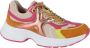 Mexx Loyce Lage sneakers Leren Sneaker Dames Oranje - Thumbnail 3