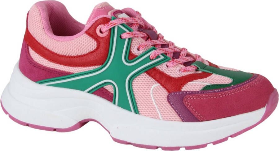 Mexx Lage sneakers Loyce Paars Leer Multicolor Dames