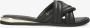 Mexx Twisted Strap Leather Slippers Black Dames - Thumbnail 3