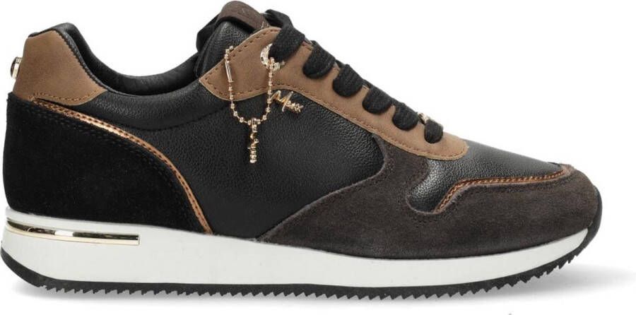 Mexx Sneaker Eke Zwart Bruin Dames Sneakers