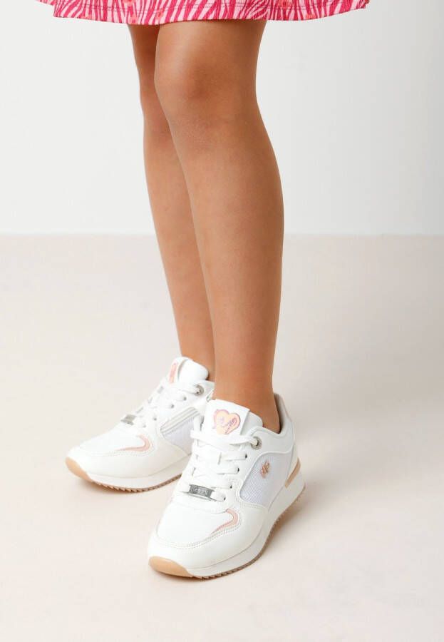 Mexx Sneaker Fleur Mini Meisjes Kleding Wit Roze