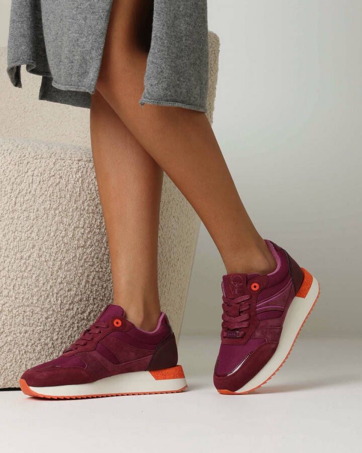 Mexx Sneaker Jazzy Dames Burgundy + Gratis Sokken