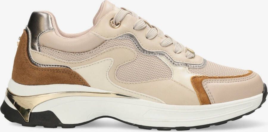 Mexx Sneaker Portia Love Off White brown Vrouwen Off Wit bruin