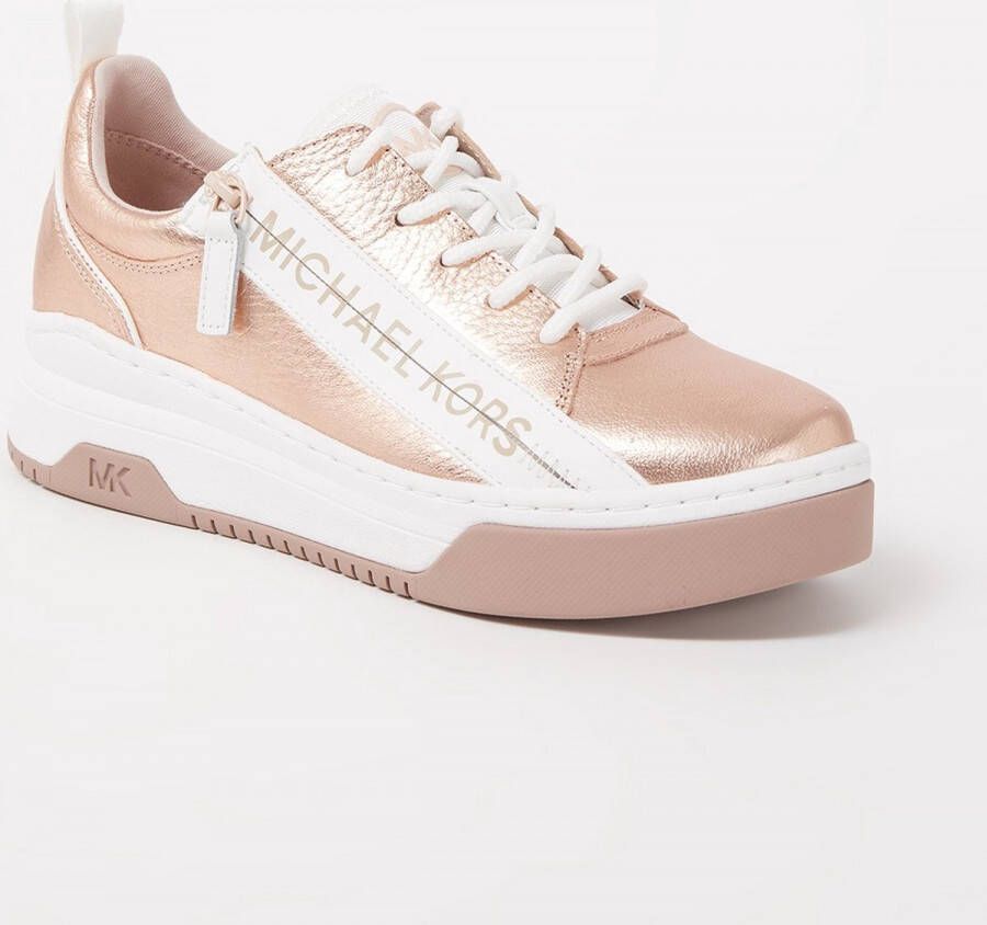 Michael Kors Alex sneaker van leer met ritsdetail Roze