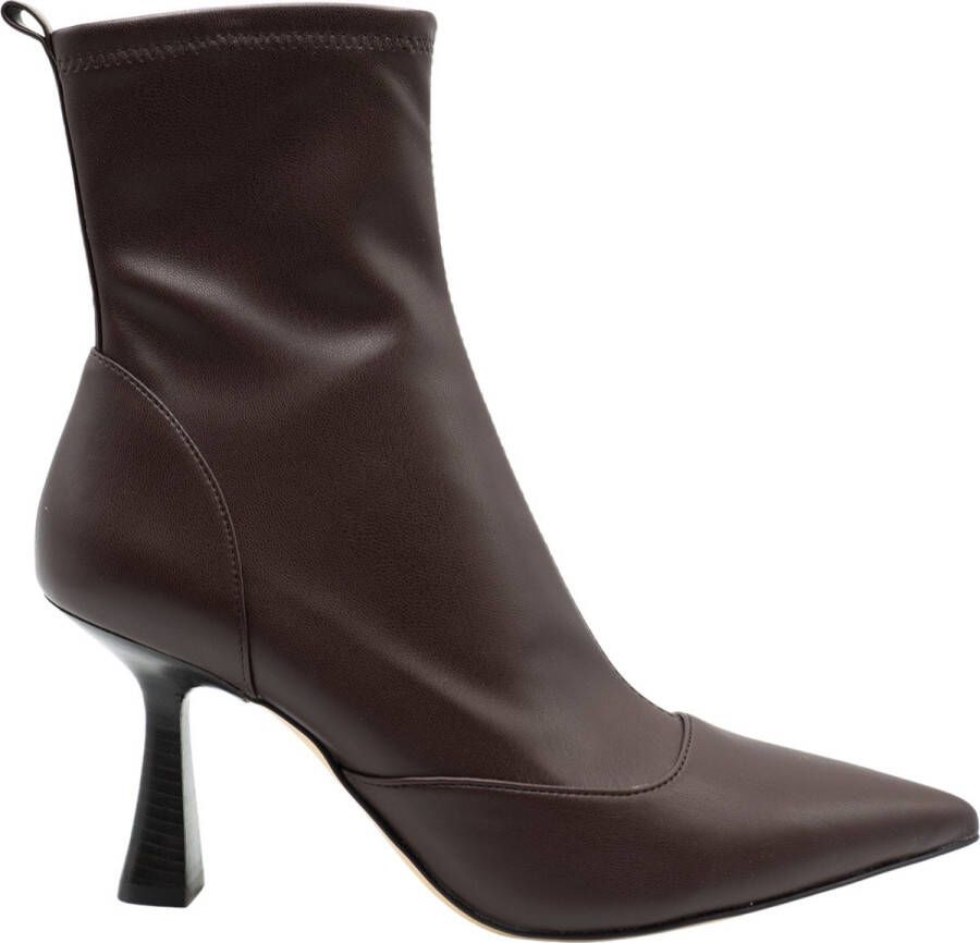 Michael Kors Clara Mid Bootie Dames Enkellaarzen Sleehakken Chocolate