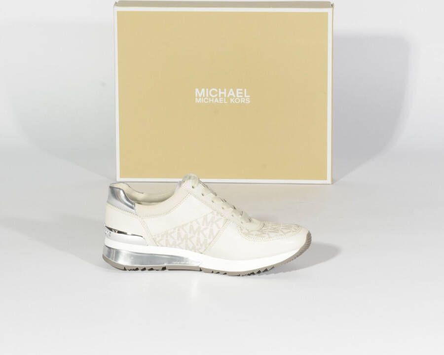 Michael Kors Allie sneaker van leer met metallic details