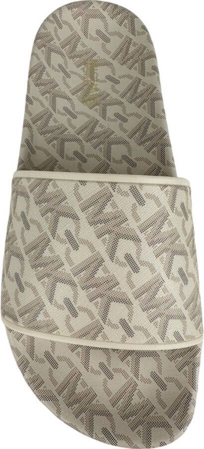 Michael Kors Beige Slide Slippers voor Vrouwen Multicolor Dames