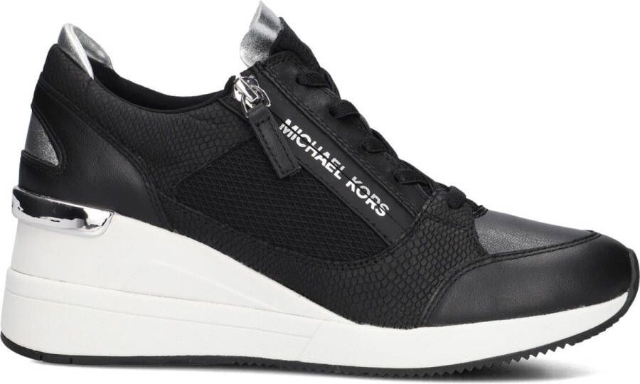 Michael Kors Darby Wedge Trainer Sneakers Leer Dames Zwart