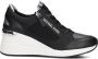 Michael Kors Darby Wedge Trainer Sneakers Leer Dames Zwart - Thumbnail 1