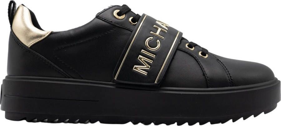 Michael Kors Emmett Strap Lace Up Dames Sneakers Zwart