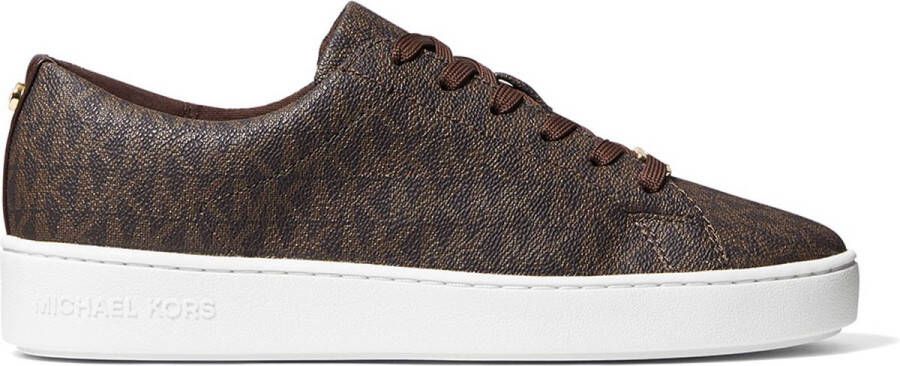 Michael Kors Keaton Lace Up Dames Sneakers Brown