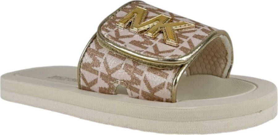 Michael Kors Kids Eli Carroll Slippers Meisjes Beige