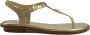 MICHAEL KORS Dames Mallory Thong Maat: 40 Materiaal: Leer Kleur: Goud - Thumbnail 3