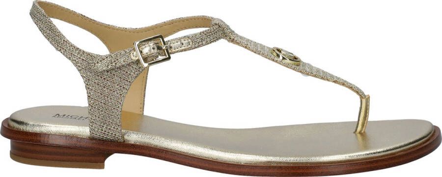 MICHAEL KORS Sandalen Dames Mallory Thong Maat: 40 Materiaal: Leer Kleur: Goud - Foto 3