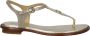 MICHAEL KORS Sandalen Dames Mallory Thong Maat: 40 Materiaal: Leer Kleur: Goud - Thumbnail 3