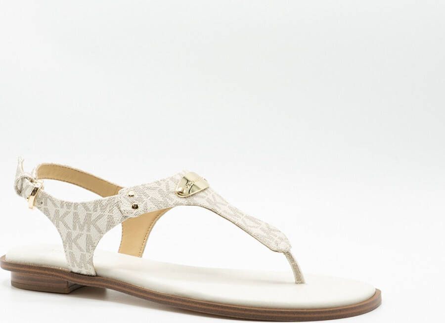 Michael Kors MK Plate Thong Dames Sandalen Vanilla