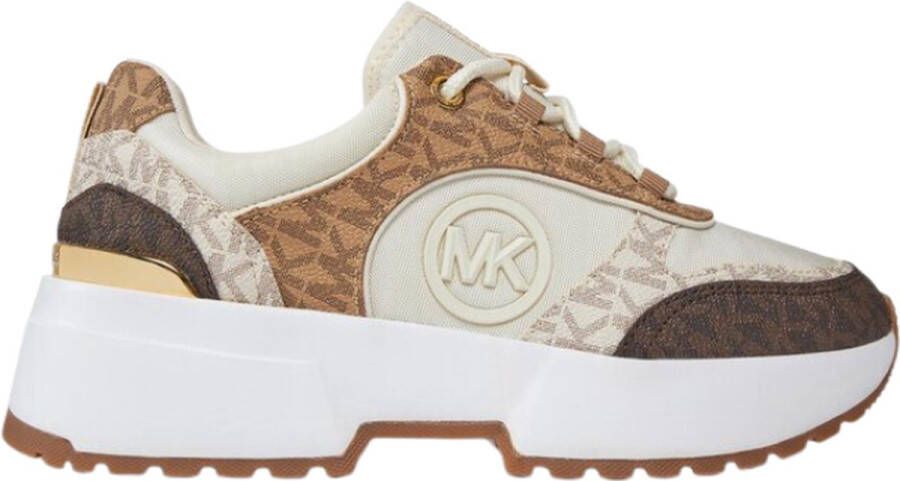 Michael Kors Percy Trainer Dames Sneakers Hoog Cream Multi