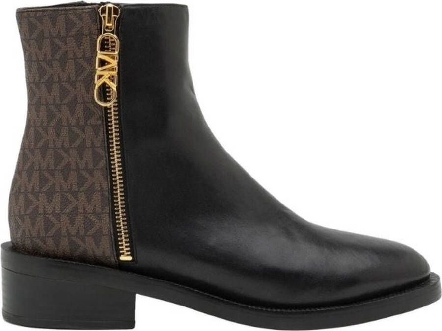 Michael Kors Regan Flat Bootie Black Brown-kort laarsje-enkel laarsje