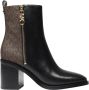 Michael Kors Regan Mid Bootie Black Brown-kort laasje-enkel laars - Thumbnail 3