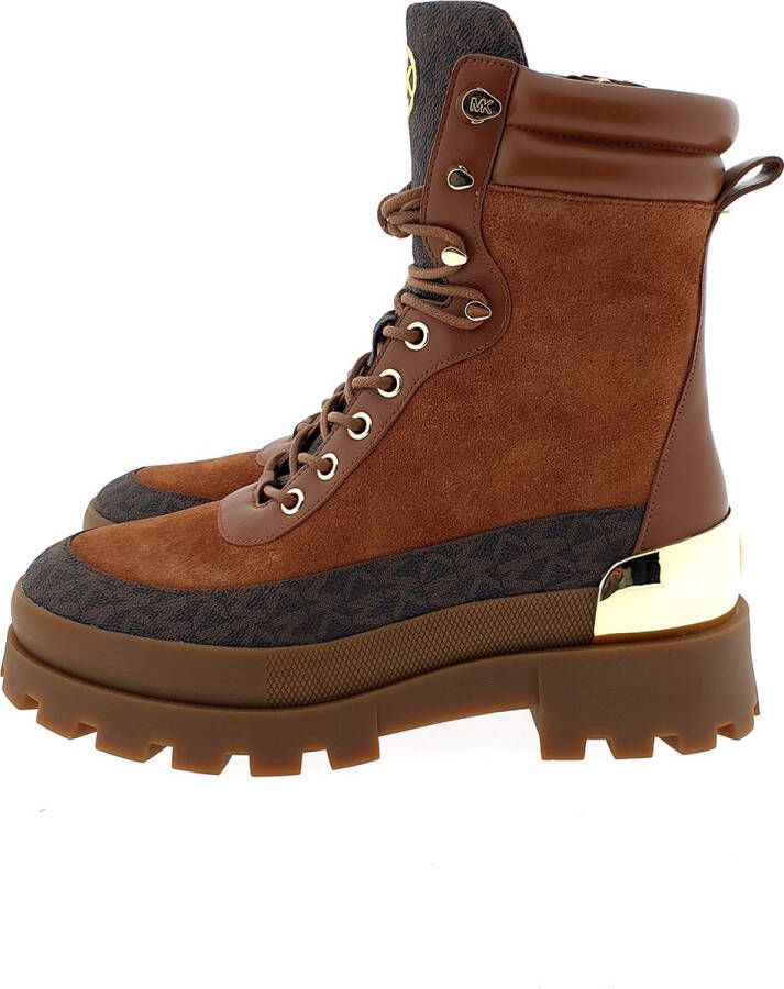 Michael Kors Rowan veter boots bruin combi