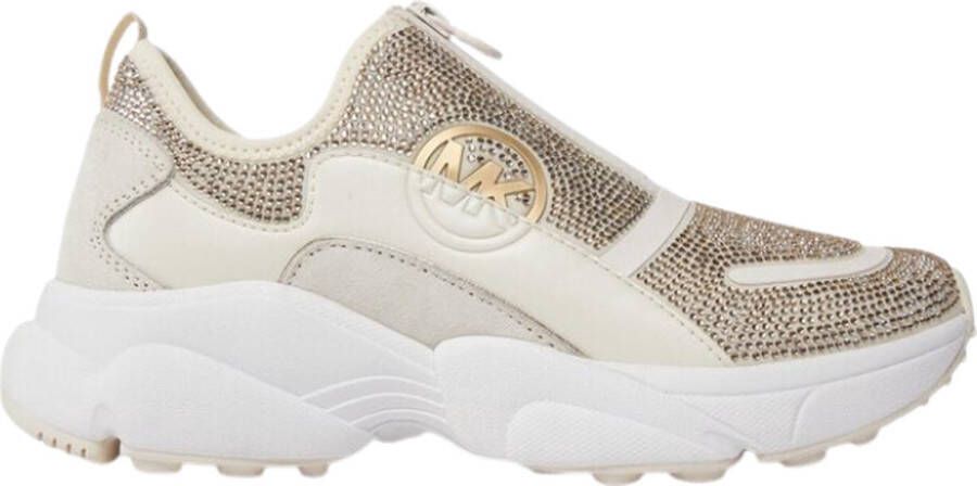 Michael Kors Alzano Stijlvolle Sneakers voor Vrouwen Beige Dames