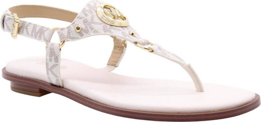 Michael Kors Stijlvolle Platte Sandalen voor Vrouwen Beige Dames