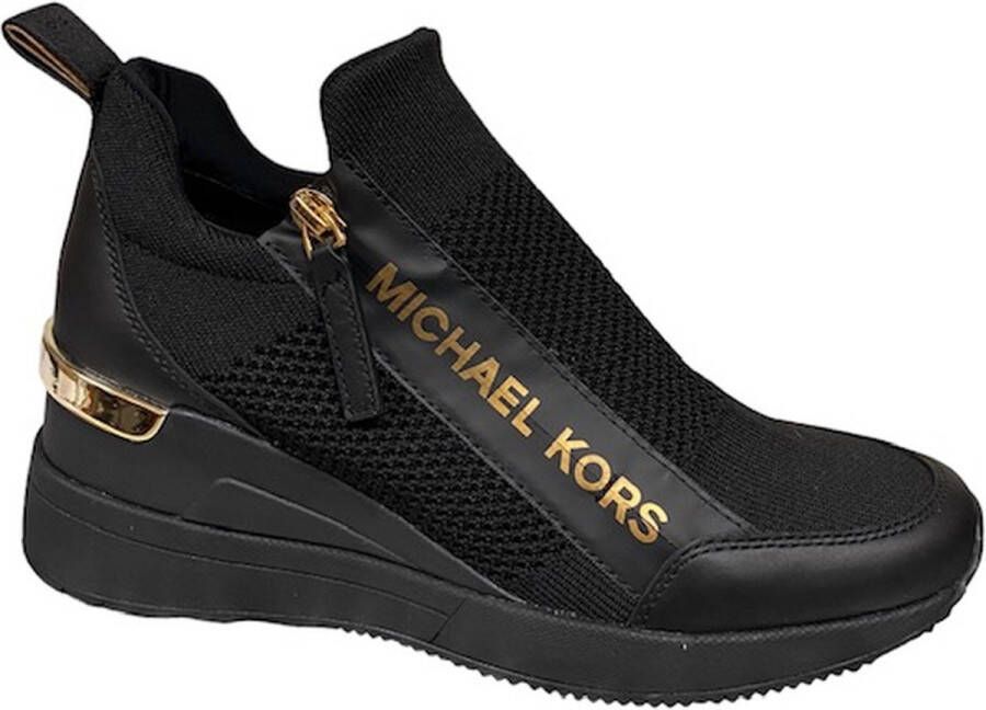 Michael Kors Willes Wedge Trainer Black-instapper michaelkors