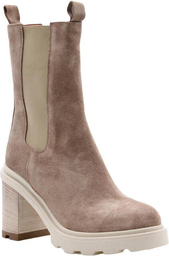 Mimmu Stijlvolle Chelsea Boots voor vrouwen Beige Dames