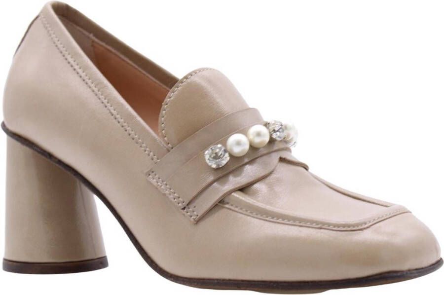 Mimmu Elegante Boer pumps voor vrouwen Beige Dames