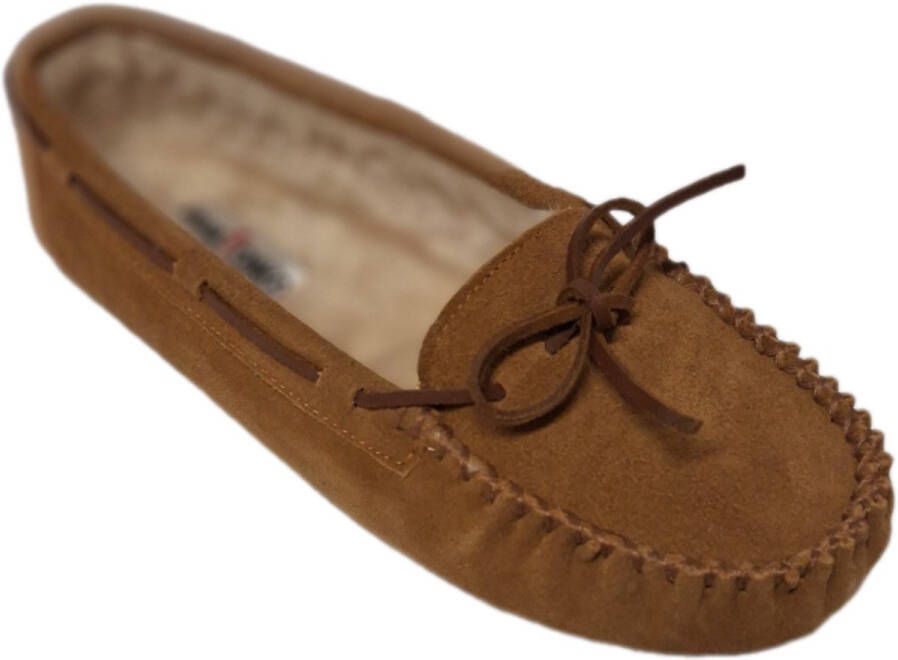 Minnetonka -MOCASSIN-CAMEL BROWN-GEVOERD-SUEDE