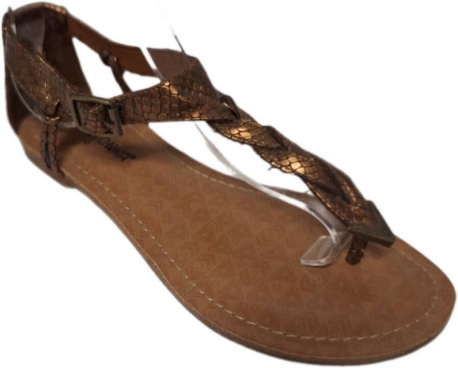 Minnetonka -SANDAL SLIPPER-BRONZE-LEDER