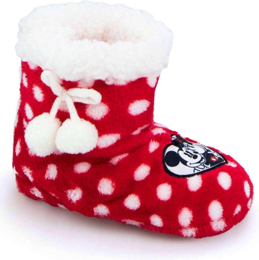 Minnie Mouse Hoge Pantoffel Slofjes Rood