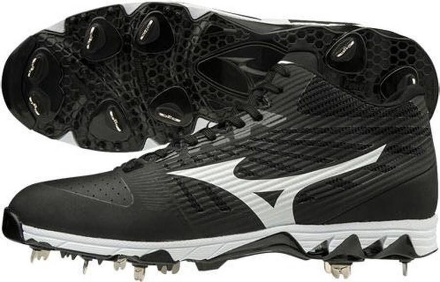 Boombah Mizuno 9-Spike Ambition Mid Black White US - Foto 1