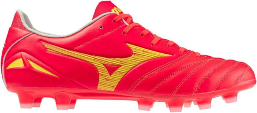 Mizuno Morelia Neo IV Pro Gras Voetbalschoenen (FG) Rood Geel