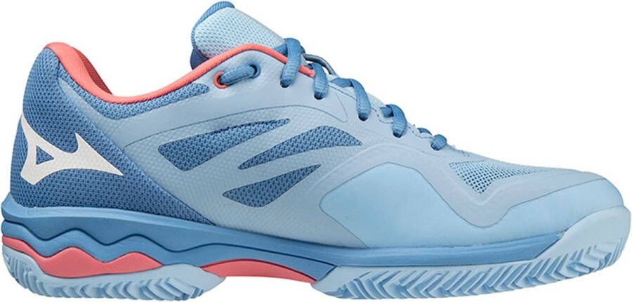 Mizuno Tennisschoen Padelschoen Wave Exceed Light CC Dames Blauw Roze