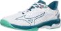 Mizuno Tennisschoen Padelschoen Wave Exceed Tour 5 CC Heren Wit Groen Blauw - Thumbnail 1