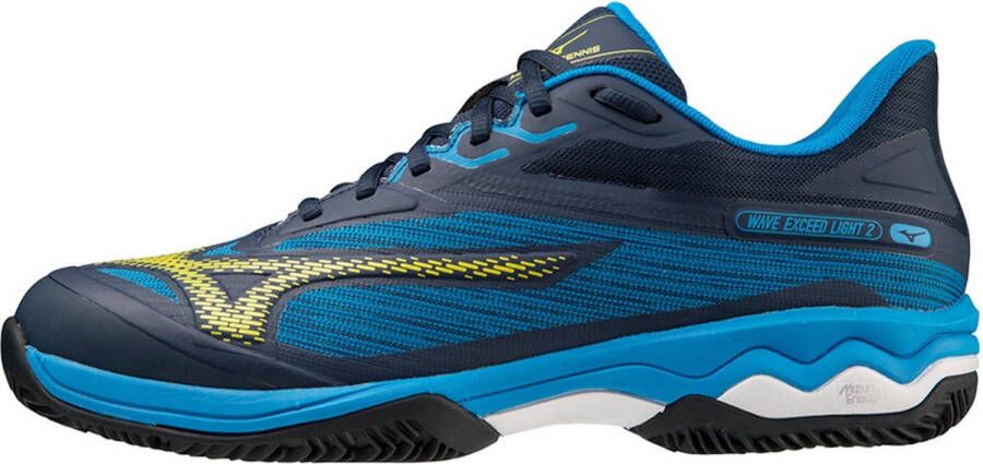 Mizuno Tennisschoen Wave Exceed Light 2 CC Heren Blauw Geel