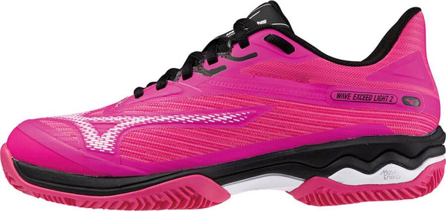 Mizuno WAVE EXCEED LIGHT 2 CC tennisschoenen dames gravel 61G roze