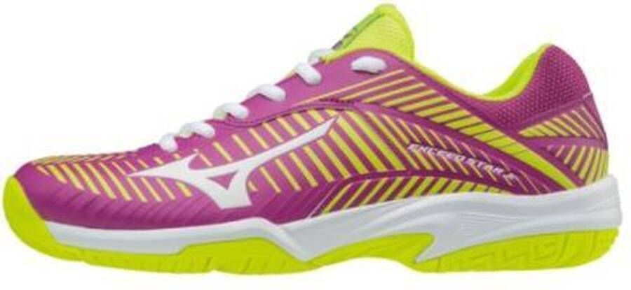 Mizuno Wave Exceed Star Jr 2 CC paars geel tennisschoenen kids (61GC186167)