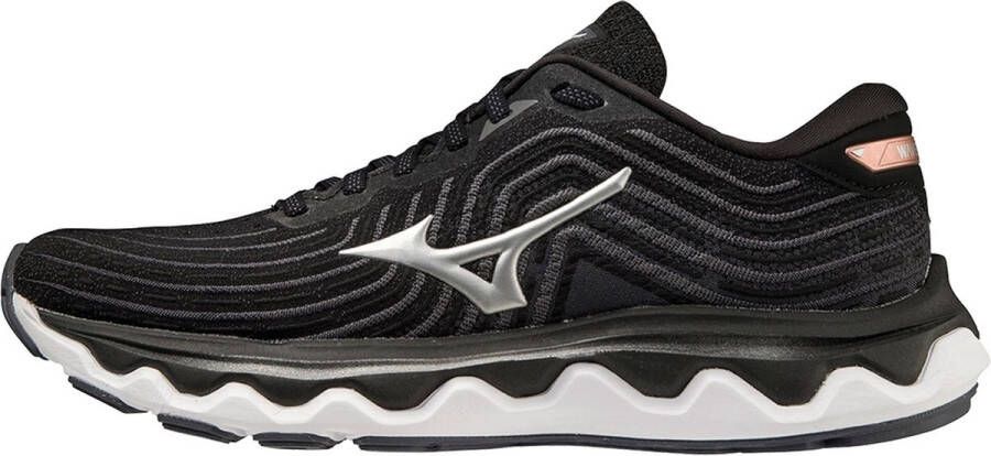 Mizuno Wave Horizon 6 Dames Sportschoenen Hardlopen Weg zwart wit