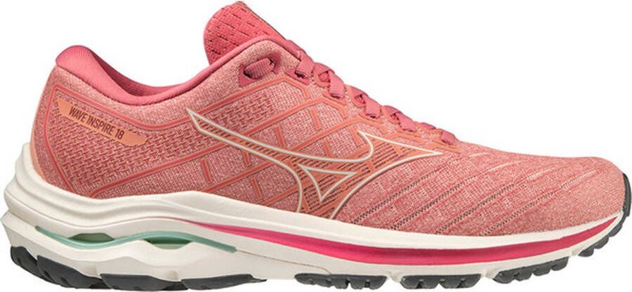 Mizuno Wave Inspire 18 Dames Sportschoenen Hardlopen Weg roze