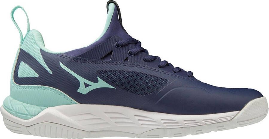 Mizuno Wave Luminous Sportschoenen Vrouwen donkerblauw lichtblauw wit