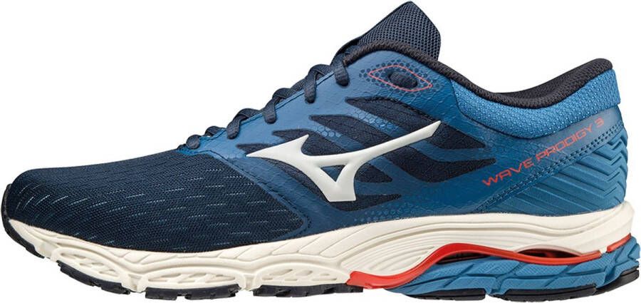 Mizuno Wave Prodigy 3 Hardloopschoenen Dark Denim Snow White Grenadine Heren