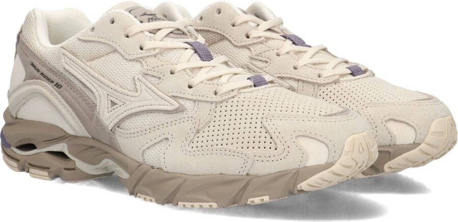 Mizuno Wave Rider 10 Premium Dames Sneakers Suède Dames Beige