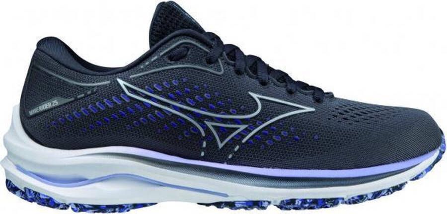 Mizuno Wave Rider 25 Dames Sportschoenen Hardlopen Weg grijs paars