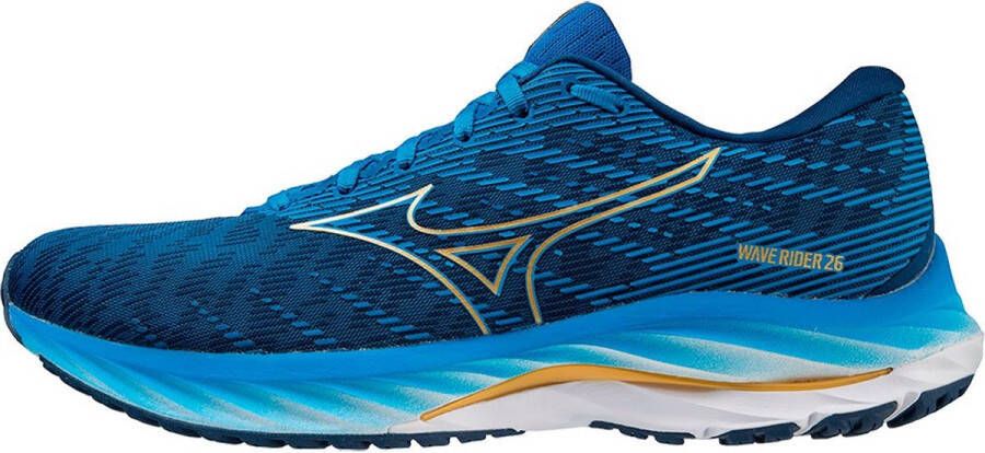 Mizuno Wave Rider 26 Hardloopschoenen Snorkel Blue Mpgold Estate Blue Heren