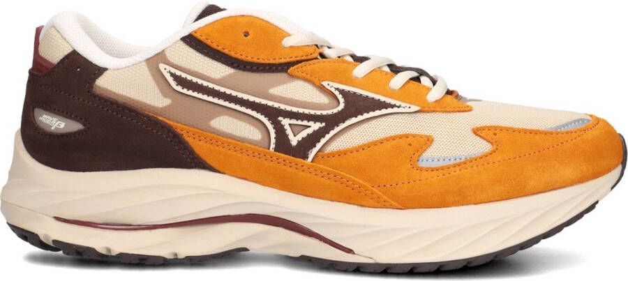 MIZUNO Lage Sneakers Heren Wave Rider B Maat: 45 Materiaal: Suède Kleur: Oranje