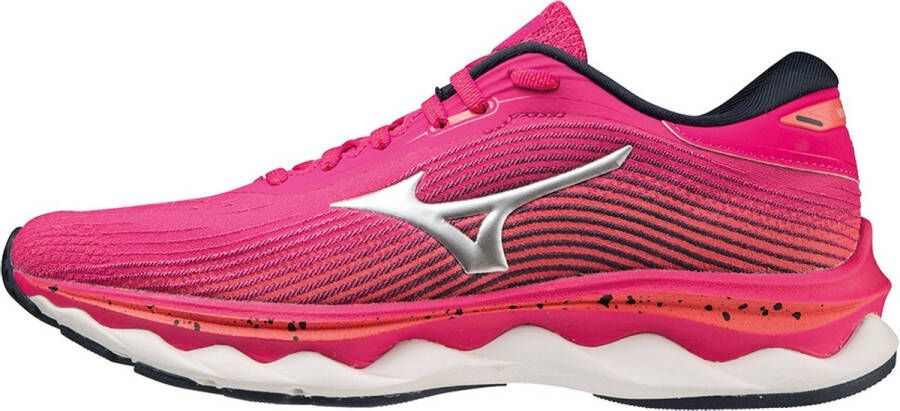 Mizuno Wave Sky 5 Dames Sportschoenen Hardlopen Weg zwart zilver