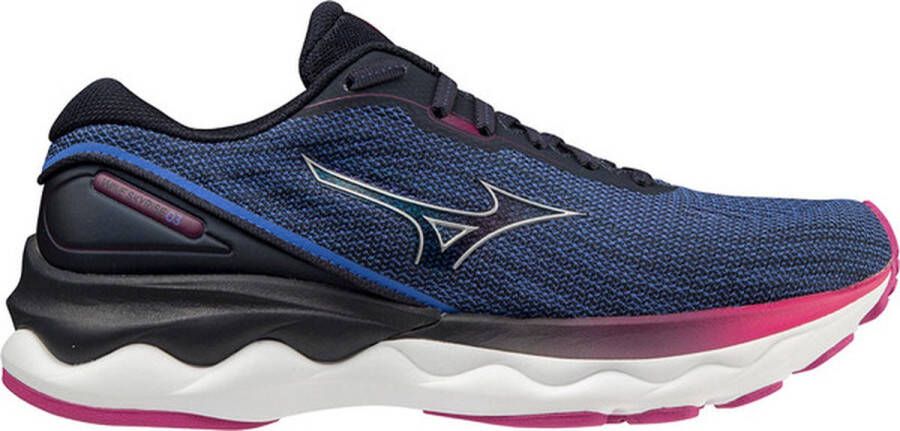 Mizuno Wave Skyrise 3 Dames Sportschoenen Hardlopen Weg blauw zilver