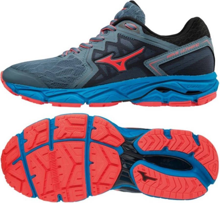 Mizuno Wave Ultima 10 hardloopschoenen dames Sportschoenen Vrouwen grijs blauw roze